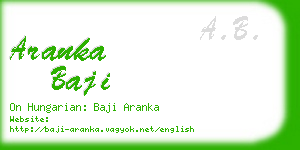 aranka baji business card